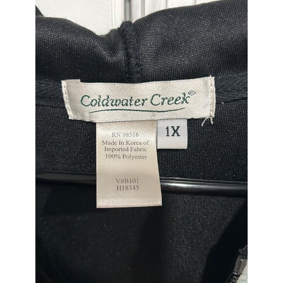 Coldwater Creek Womens Floral Zip-Up Hoodie Jacket Multicolor Size 1X - Picture 5 of 8